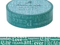 Washi Tape Font Layers Green 15mm