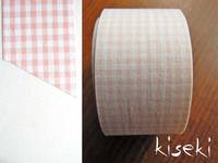 Masking Tape textil Baumwolle checked Baby pink 45mm