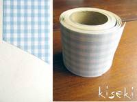 Masking Tape textil Baumwolle checked Baby blue 45mm