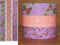 Washi Tape Rose pink 3er Set 15mm Washi Tape Rose pink 3er Set 15mm