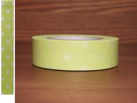 Washi Tape Rose dots light green 15mm