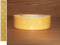 Washi Tape Rose dots yellow 15mm