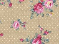 Fabric Sticker french rose beige A4