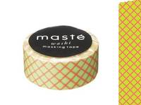 Washi Tape plaid neon light green 15mm Washi Tape plaid neon light green 15mm