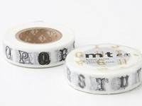Washi Tape alphabet black 15mm Washi Tape alphabet black 15mm