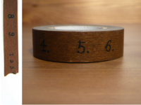 Washi Tape numbers brown 15mm