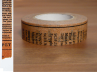 Washi Tape Old Book braun 15mm Washi Tape Old Book braun 15mm