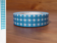 Washi Tape gingham turquoise 15mm Washi Tape gingham turquoise 15mm