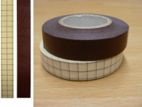 Washi Tape grid nut brown 2er Set 12mm