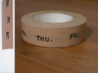 Washi Tape week smoky pink 15mm Washi Tape week smoky pink 15mm