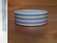 Masking Tape wasseraktivierbar Wellen blau gestreift 15mm Masking Tape wasseraktivierbar Wellen blau gestreift 15mm