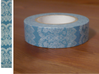 Washi Tape lace blue 15mm Washi Tape lace blue 15mm