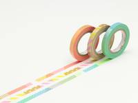 Washi Tape Slim Deco 3er Set E 6mm Washi Tape Slim Deco 3er Set E 6mm
