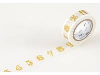 mt Masking Tape number / symbol gold 15mm mt Masking Tape number / symbol gold 15mm