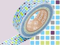 Washi Tape tile blue 15mm Washi Tape tile blue 15mm