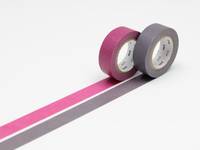 Washi Tape 2er Set uni wine & haimurasaki 15mm