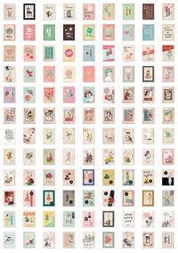 Stick & sewing Paper sticker Vintage Stick & sewing Paper sticker Vintage