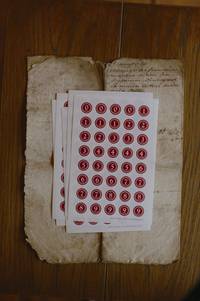 Number seal (12mm) Red. 40 pcs Number seal (12mm) Red. 40 pcs