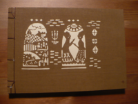 Notizbuch Wood block print Talking braun Notizbuch Wood block print Talking braun