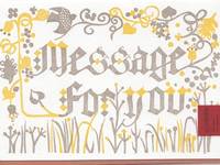 Letterpress folio card M. message