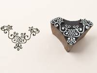 Blockwallah Stempel - Floral Corner Blockwallah Stempel - Floral Corner