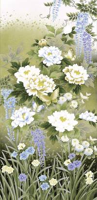 Panel Garden of Dreams indigo Panel Garden of Dreams indigo