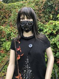 Gesichtsmaske Kanji Schwarz Gold Gesichtsmaske Kanji Schwarz Gold
