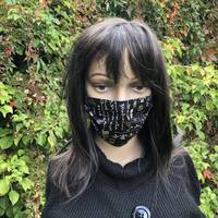 Gesichtsmaske Kanji Schwarz Gold Gesichtsmaske Kanji Schwarz Gold