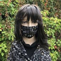 Gesichtsmaske Kanji Schwarz Gold Gesichtsmaske Kanji Schwarz Gold