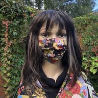 Gesichtsmaske - Momiji gold schwarz Gesichtsmaske - Momiji gold schwarz