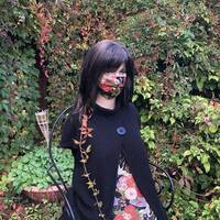 Gesichtsmaske - Momiji gold schwarz Gesichtsmaske - Momiji gold schwarz