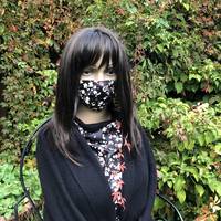 Gesichtsmaske - Sakura schwarz Gesichtsmaske - Sakura schwarz