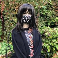 Gesichtsmaske - Sakura schwarz Gesichtsmaske - Sakura schwarz