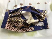 Gesichtsmaske Kranich Gold Blau Gesichtsmaske Kranich Gold Blau