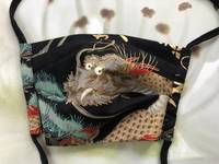 Gesichtsmaske Drache schwarz Gesichtsmaske Drache schwarz