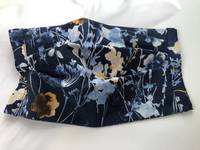 Gesichtsmaske Blumen Watercolor Blau Gesichtsmaske Blumen Watercolor Blau