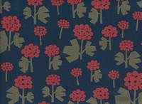 Wachstuch Blumen navy Wachstuch Blumen navy
