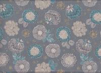 Wachstuch Blumen grau gold Wachstuch Blumen grau gold