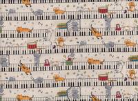 Wachstuch Katzenmusik creme Wachstuch Katzenmusik creme