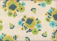 Wachstuch Embroidery Flower green Wachstuch Embroidery Flower green