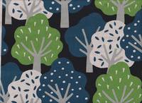 Wachstuch Bäume schwarz Wachstuch Bäume schwarz