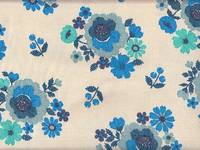 Wachstuch Embroidery Flower blue Wachstuch Embroidery Flower blue