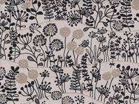 Reststück Wachstuch Flower hill nature 49 cm Reststück Wachstuch Flower hill nature 49 cm