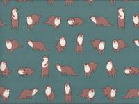 Wachstuch Otter petrol Wachstuch Otter petrol