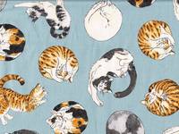 Wachstuch Resting Cats light blue Wachstuch Resting Cats light blue