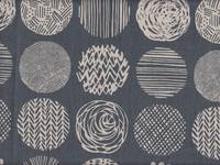 Wachstuch Circle pattern gray Wachstuch Circle pattern gray