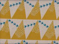 Reststück Wachstuch Echino Hill yellow 60cm Reststück Wachstuch Echino Hill yellow 60cm