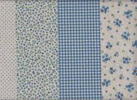 Wachstuch Patch & Punkte blau Doubleface Wachstuch Patch & Punkte blau Doubleface