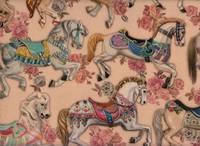 Wachstuch Antique merry-go-round beige Wachstuch Antique merry-go-round beige