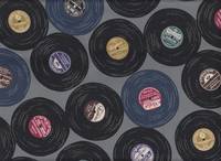 Wachstuch Vinyl Record gray Wachstuch Vinyl Record gray